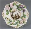 A rare Rockingham porcelain octagonal cabinet plate, c.1830-42, W. 25cm                                                                