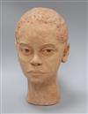 A sculptured terracotta head, signed Pat Shaw 1958, also signed Walter height 27cm                                                     