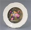 A Rockingham porcelain cabinet plate, c.1830-42, D. 24cm                                                                               