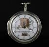 A George III silver pair cased keywind verge pocket watch by John Wheeler, London,                                                     