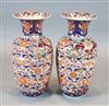 A large pair of Japanese Imari baluster vases, H.56cm                                                                                  