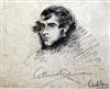 Octavius Oakley (1800-1867) Head study of George Cattermole 1800-1868 6.5 x 8in.                                                       