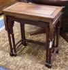 A nest of two Chinese hardwood tables W.61cm                                                                                           