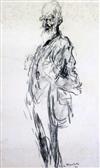 § Feliks Topolski (1907-1989) Portrait of George Bernard Shaw 15.5 x 10in.                                                             