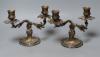 A pair of Christofle plated two-branch candelabra, height 17cm                                                                                                                                                              