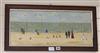 M. Chapman, oil on panel, figures on a beach in Edwardian dress, signed lower left 25 x 59cm                                           