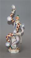 Peter Strang (b. 1936) for Meissen, a figure of a clown juggling plates height 27cm                                                    