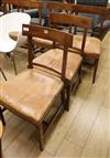 A set of six Regency mahogany dining chairs                                                                                            