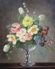 Cecil Kennedy (1905-1997), Spring, Ranunculus, Polyanthus, Tulips and other flowers, oil on canvas, 49.5 x 39.5cm                                                                                                           