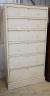 An early 20th century painted oak six drawer tall chest, width 88cm, depth 48cm, height 170cm                                                                                                                               
