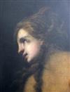 18th century Italian School Study of a woman's head (fragment) 19 x 14.5in.                                                            