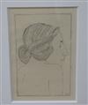 Eric Gill, copper plate engraving, portrait of a lady from the Cleverdon Edition 1924, signed in the plate, 19.5 x 13cm                