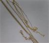 Four assorted 9ct gold suspension chains (one a.f.)                                                                                    