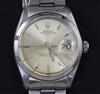 A gentleman's 1960's stainless steel Rolex Oyster Perpetual Date wrist watch,                                                          