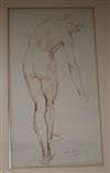 William Dring RA, RWS, red crayon, nude study, signed in pencil and dated '25, 43.5 x 23.5cm                                           