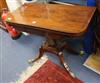 A late Regency rosewood card table W.91cm.                                                                                             