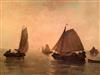 Adriaan Jozef Heymans (1839-1921) Fishing boats on a calm sea 29 x 39in.                                                               