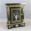 A Victorian ormolu mounted ebonised and pietra dura pier cabinet, W.3ft 2in. D.1ft 7in. H.3ft 11.5in.                                  