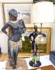 Two Blackamoor lamp bases, taller 61cm                                                                                                                                                                                      