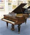 A late 19th century Bluthner rosewood grand piano, W.4ft 6in. D.8ft H.3ft 2in.                                                         