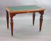 A Victorian mahogany writing table, supplied by Sage & Co. Shopfitters of London, W.112cm D.68cm H.79cm                                                                                                                     