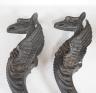 A pair of 19th century bronze griffin furniture mounts 62cm                                                                                                                                                                 