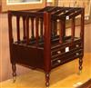 A Regency style mahogany four division canterbury W.48cm                                                                               