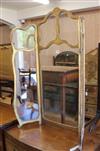 A Louis XV style giltwood and glass three fold screen W.94cm approx.                                                                   
