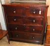 A Victorian mahogany chest of two short and three long drawers W.105cm                                                                 