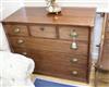 A George III mahogany chest of drawers W.111cm (lacking feet)                                                                          