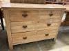 An Edwardian pine four drawer chest                                                                                                                                                                                         