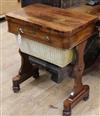 A Regency mahogany work table W.60cm                                                                                                   