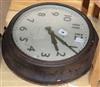 A Smith's metal framed mains electric wall clock diameter 60cm                                                                         