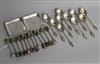 A set of 10 Chinese white metal apostle-type teaspoons and sundries,                                                                   