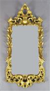 A George III giltwood wall mirror, W.2ft H.4ft 1in.                                                                                    