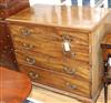 A George III mahogany chest of drawers W.89cm                                                                                          