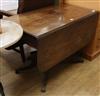 A Regency mahogany Pembroke breakfast table, on pillar and quadruple reeded splayed legs W.101cm                                       