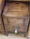 A George III mahogany night cupboard W.51cm                                                                                            