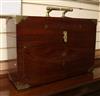 An Indian brass inlaid shisham wood decanter chest W.58cm                                                                              