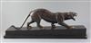 Irénée Rochard (1906-1984). An Art Deco bronze model of a prowling panther, 28in.                                                      