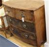 An early 19th century bowfront chest of drawers W.89cm                                                                                 