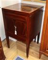 A George III inlaid mahogany washstand W.53cm                                                                                          