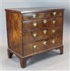 An early 18th century walnut chest, W.3ft D.1ft 10in. H.3ft 2in.                                                                       