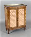 A William IV rosewood dwarf bookcase, W.2ft 3in. D.1ft 1.5in. H.3ft 1in.                                                               