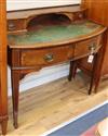 A Sheraton revival inlaid mahogany desk W.100cm                                                                                        