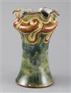 Frank A Butler for Doulton Lambeth, an organic free-form vase, c.1895, 19cm                                                            