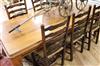 A modern pine refectory table W.198cm                                                                                                  