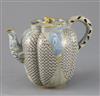 A good Doulton & Rix's patent Marqueterie ware teapot, c.1887, H. 12.5cm                                                               