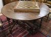 An 18th century oak gateleg table W.130cm                                                                                              