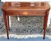 A George III inlaid mahogany tea table W.91cm                                                                                          